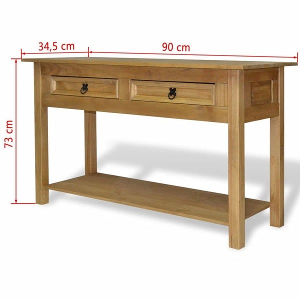 Console Table Mexican Pine Corona Range - 35.4