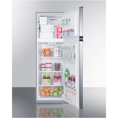 Summit Appliance FF948SSIM Frost-Free Refrigerator-Freezer With Installed Icemaker For Smaller Kitchens