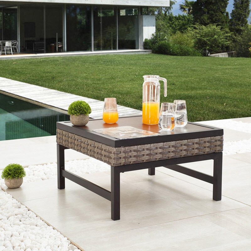 Patio Festival Outdoor Right Angle Collection Side Table