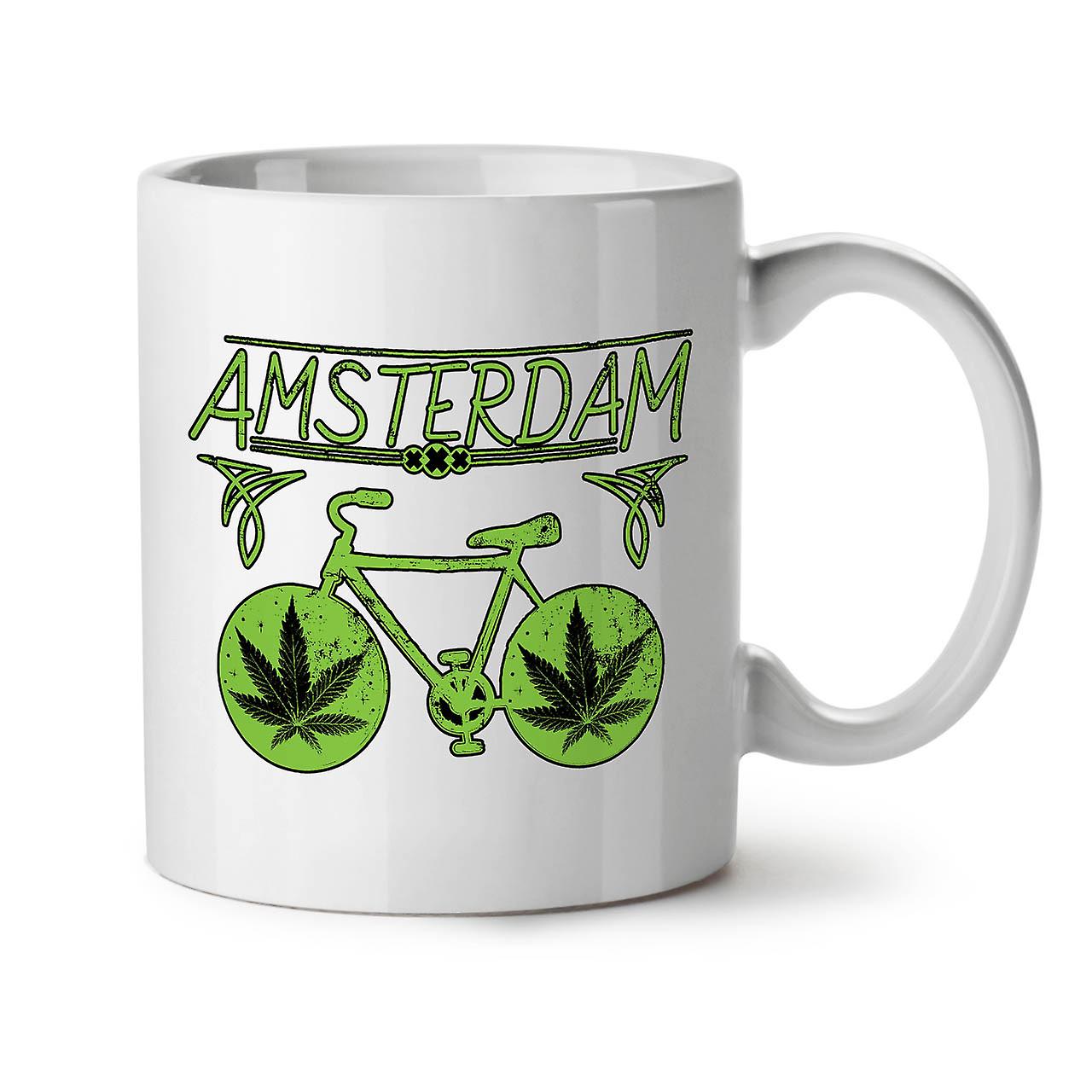 Amsterdam Weed Bike NEW White Tea Coffee Ceramic Mug 11 oz | Wellcoda