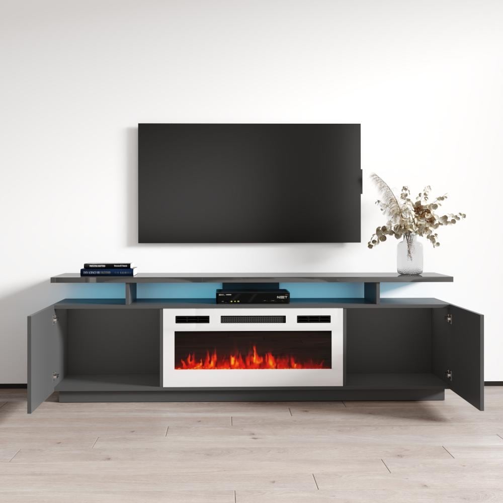 Eva KWH Modern 71 inch Electric Fireplace TV Stand