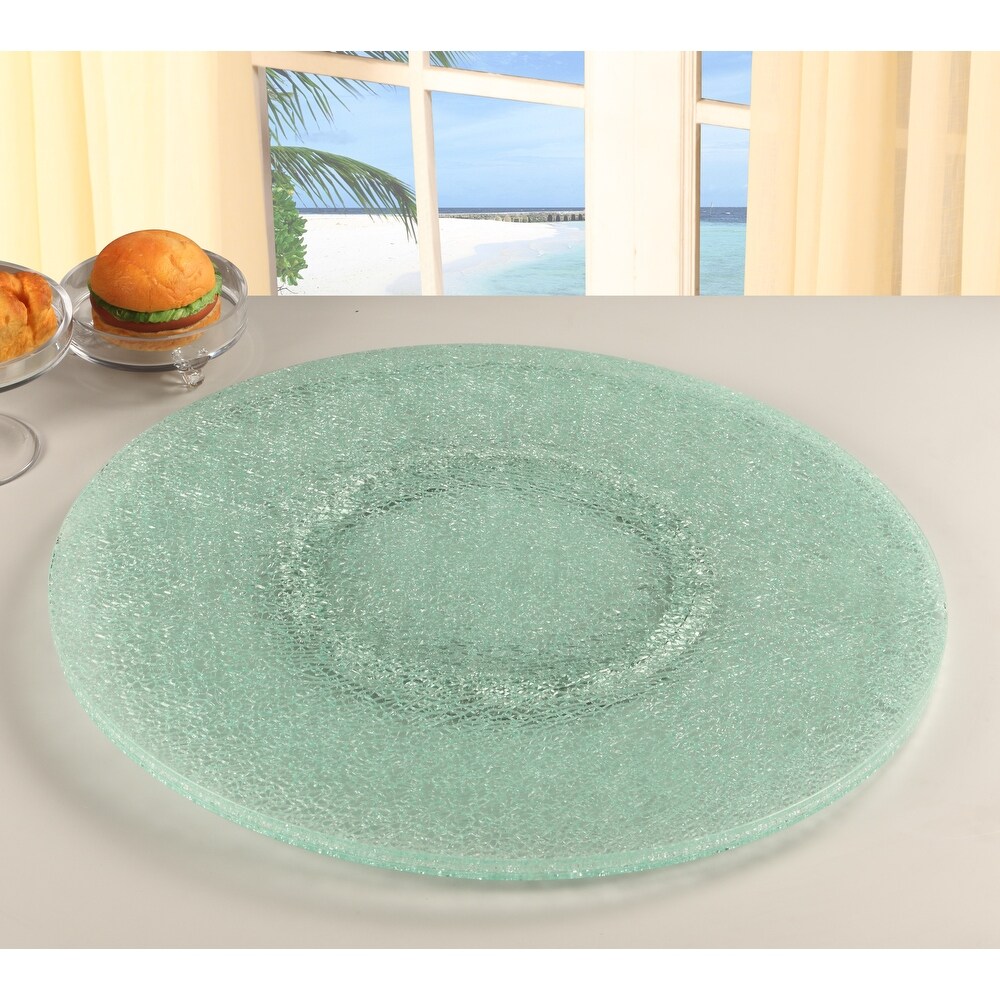 Somette Sandwich Glass 24 inch Lazy Susan   24\