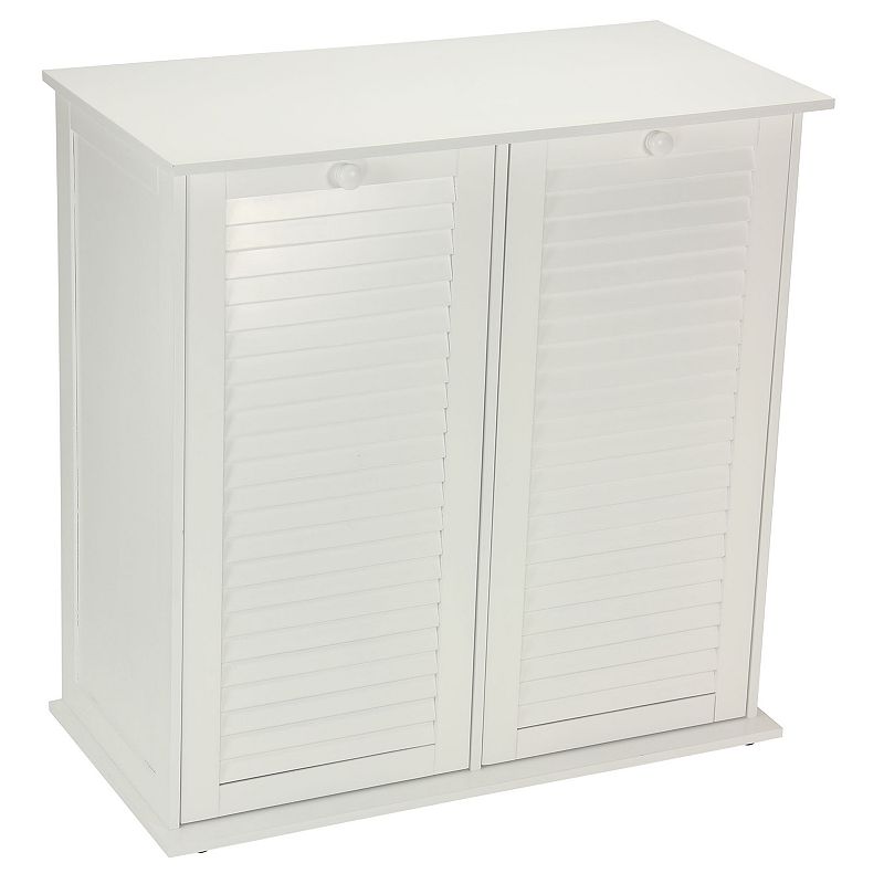 Household Essentials Shutter Dual Laundry Sorter Cabinet