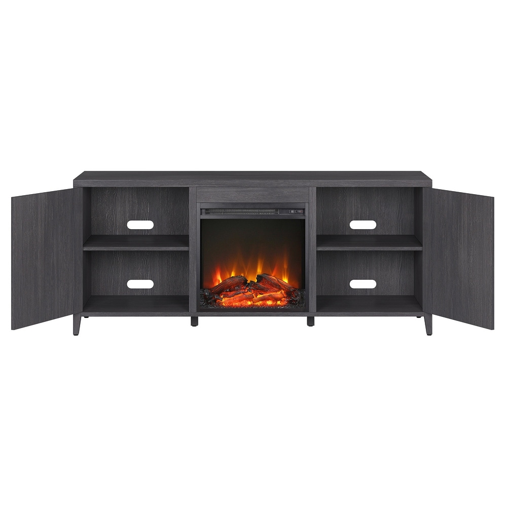 Jasper Rectangular TV Stand with Log Fireplace for TV's up to 65\