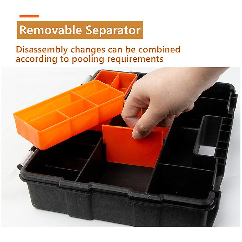 Portable Tool Box ， Hardware andamp; Parts Organizers， Compartment Small Parts Storage Boxes， Versatile And Durable Plastic Tool Box