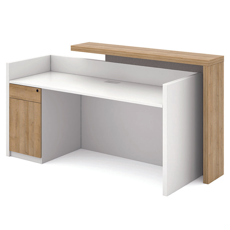 ZIVA Reception Desk 1.8M with Right Panel - White