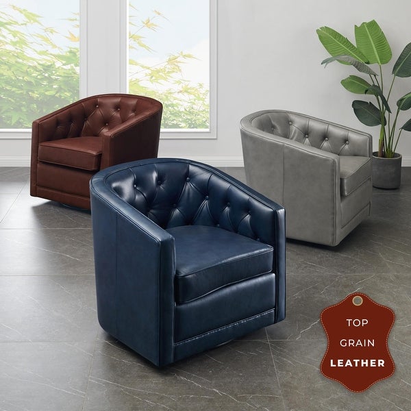 Walsh Top Grain Leather Swivel Chair