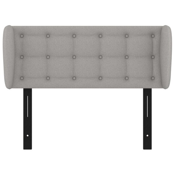 vidaXL Headboard with Ears Light/Dark Gray multisize Fabric - - 37429758