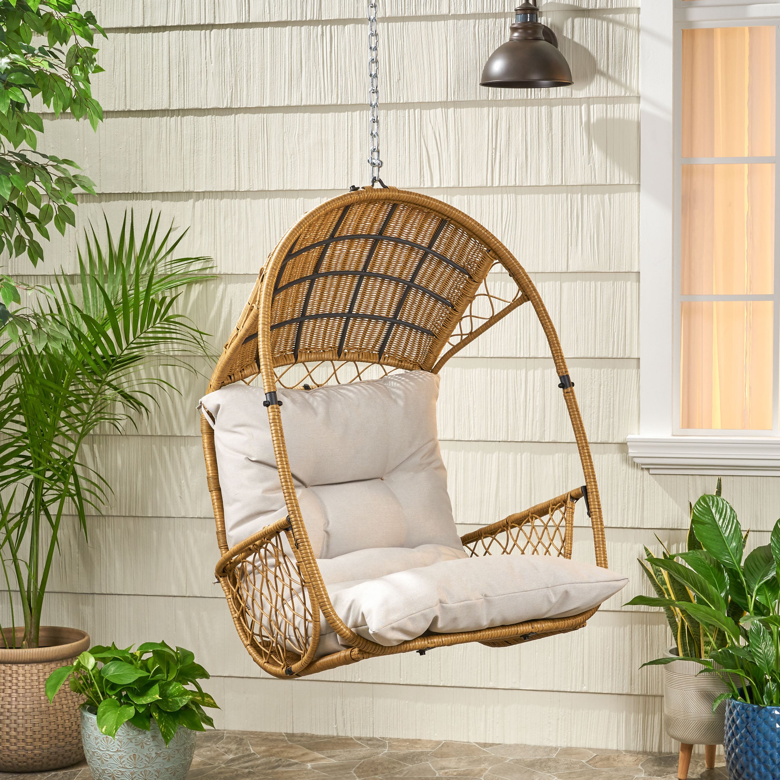 Primo Wicker Hanging Basket Chair (No Stand)