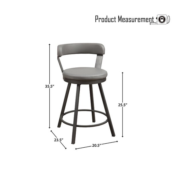 Belmar Swivel Counter Height Barstool (Set of 2)， Brown