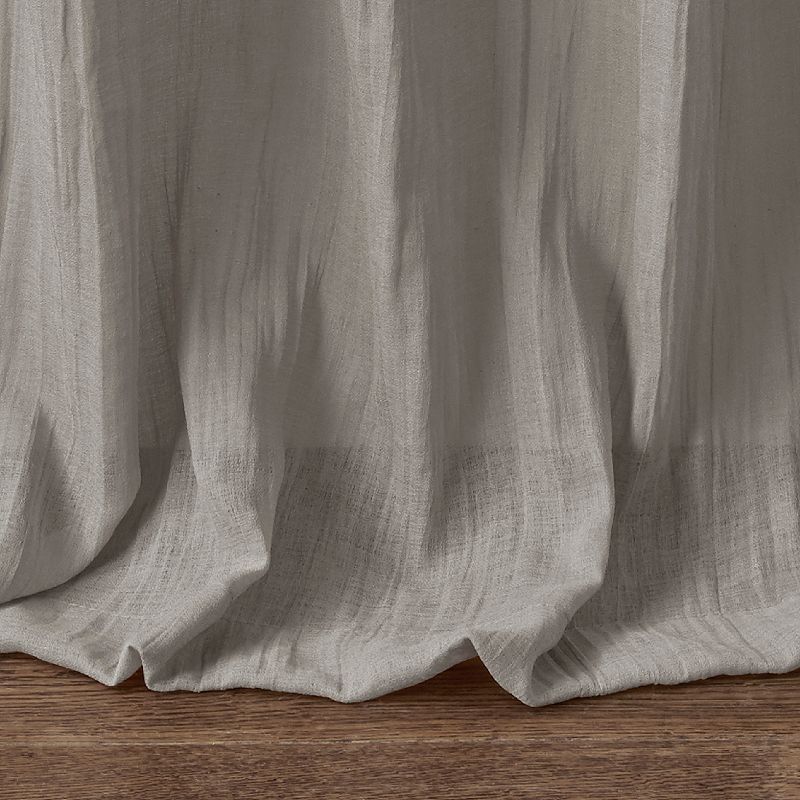 Madison Park 2-pack Kaylee Solid Crushed Sheer Window Curtains