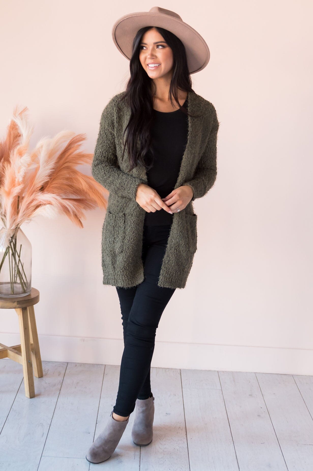 Soft & Cuddly Modest Sweater Cardigan