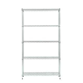 MZG Chrome 5-Tier Steel Shelving (11.8 in. x 33.5 in. x 59 in.) 3085150OAH501SG