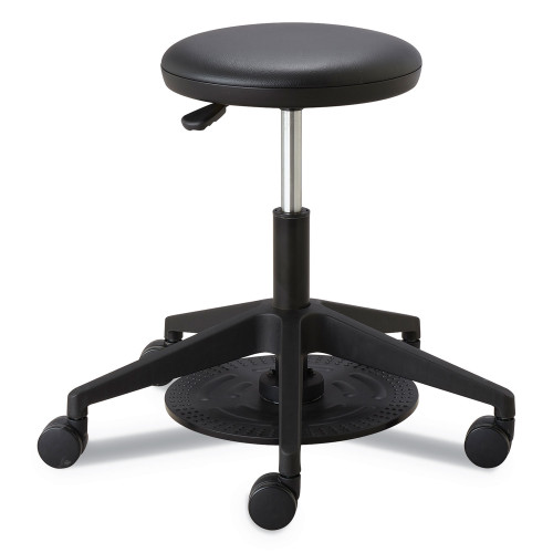 Safco Lab Stool， Backless， Supports Up to 250 lb， 19.25 to 24.25 Seat Height， Black (3437BL)