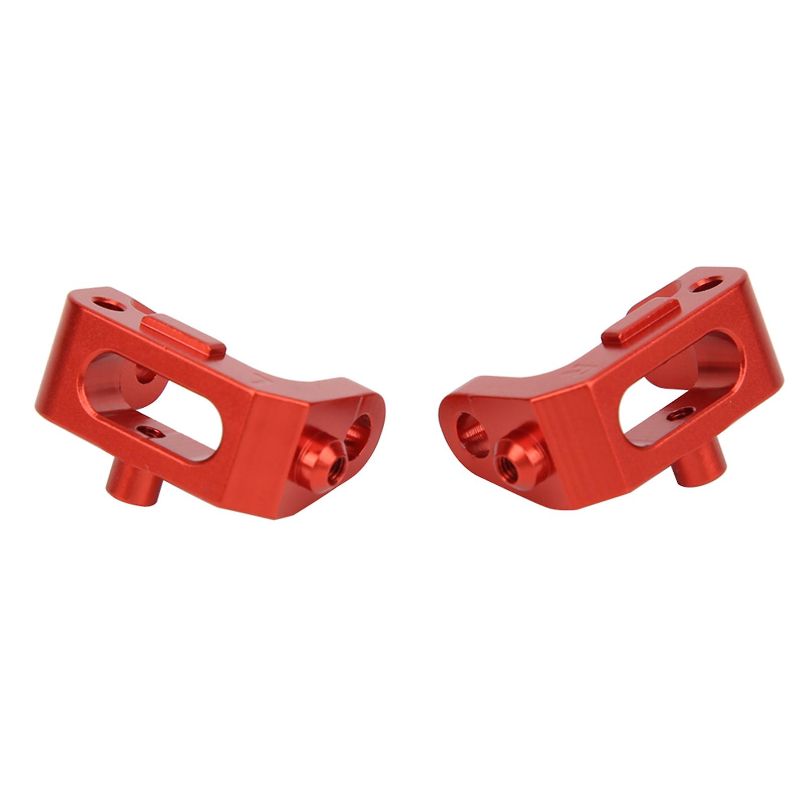 Ot003 1 Pair Metal Front Caster Block For Kyosho 4wd Optima Maxima 1/10 Off Road Vehicle(red )