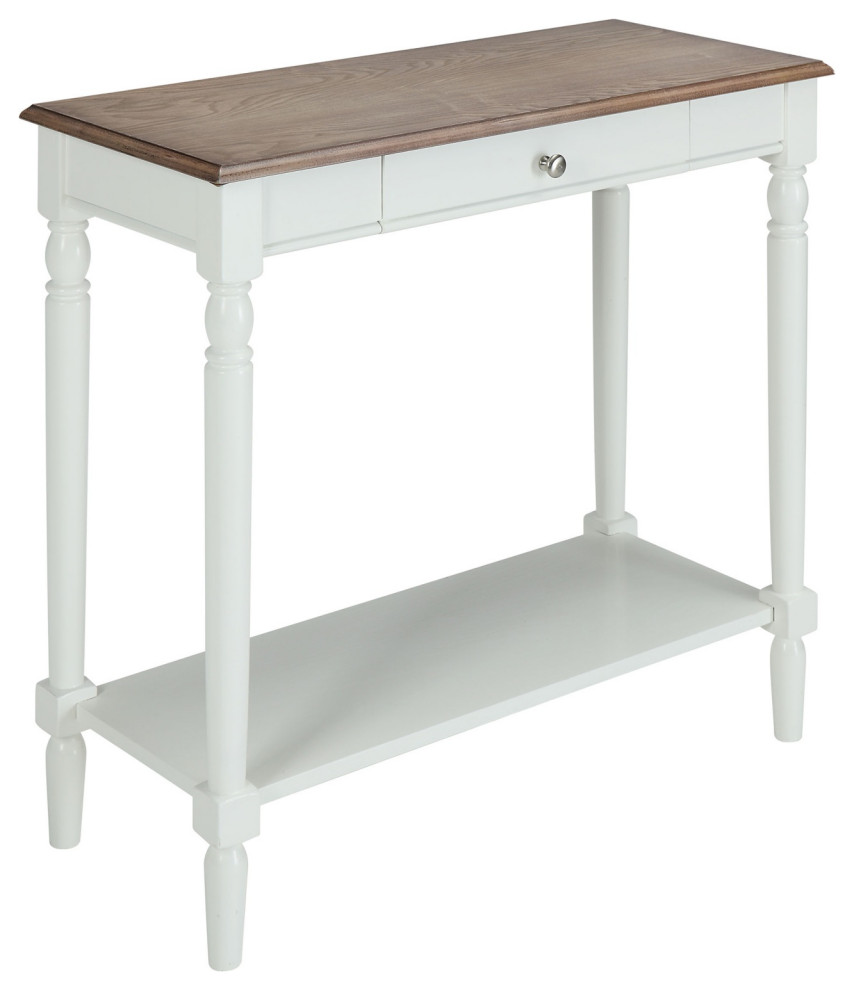 French Country 1 Drawer Hall Table With Shelf   Traditional   Console Tables   by Convenience Concepts  Houzz