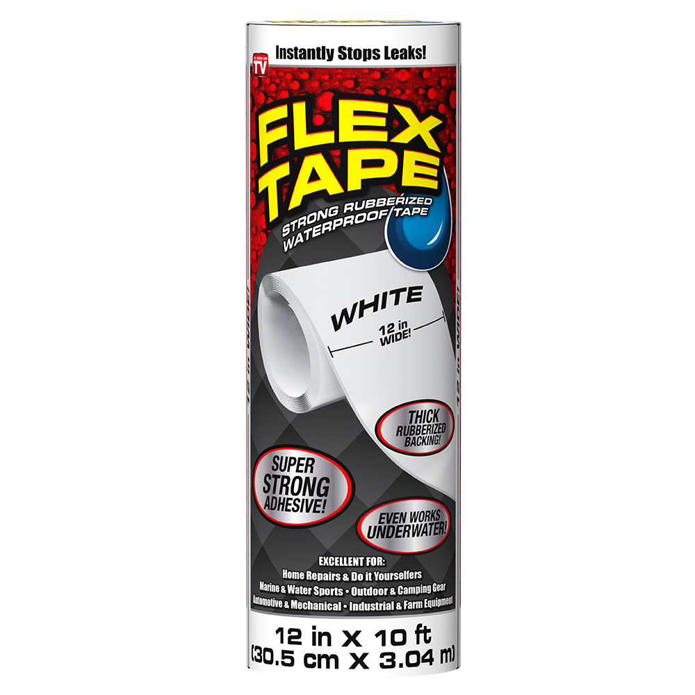 Flex Tape Rubberized Waterproof Tape 12 In. x 10 ft. ; White ;