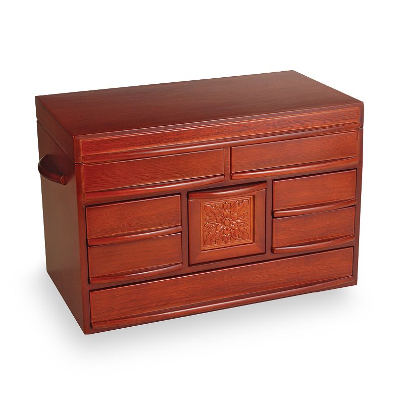 Mele and Co. Esmeralda Wood Jewelry Box in Oak