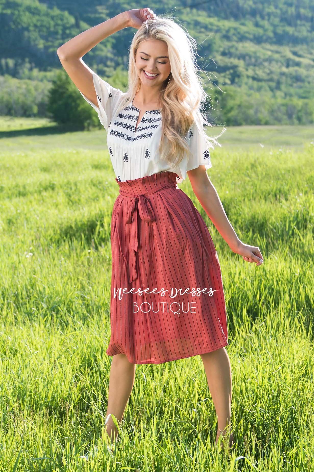 Forever Stylish Tie Waist Skirt