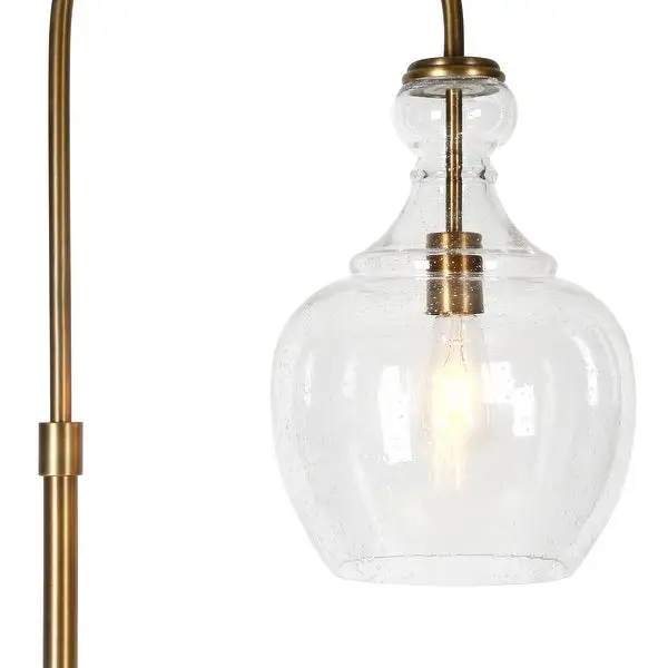 Verona Arc Floor Lamp with Glass Shade