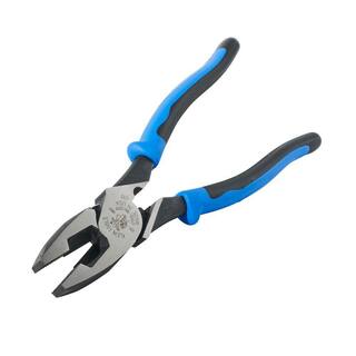 Klein Tools 9 in. Journeyman Heavy Duty Side Cutting Crimping and Tape Pulling Pliers J20009NECRTP