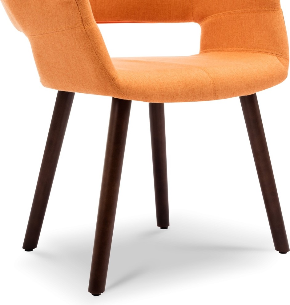 Mid Century Accent Armrest Wooden Legs   Midcentury   Dining Chairs   by OneBigOutlet  Houzz