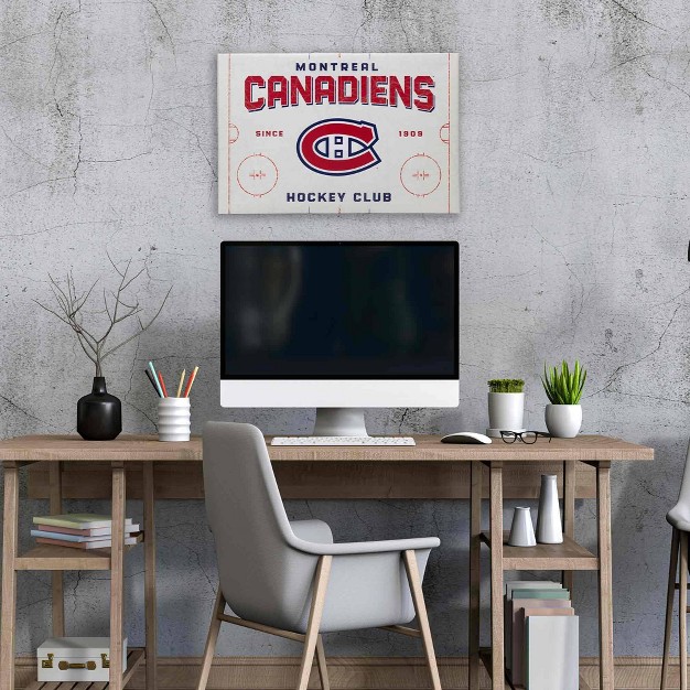 Nhl Montreal Canadians Rink Canvas