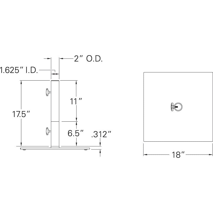 35 lb. Steel Outdoor Patio Umbrella Base