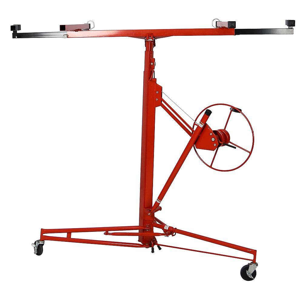 Amucolo 13 ft. Red Drywall Lift Panel Lift Drywall Panel Hoist Jack Lifter GH-CYW4-210