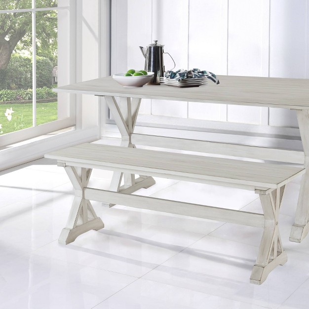 Jamestown Dining Bench White Boraam