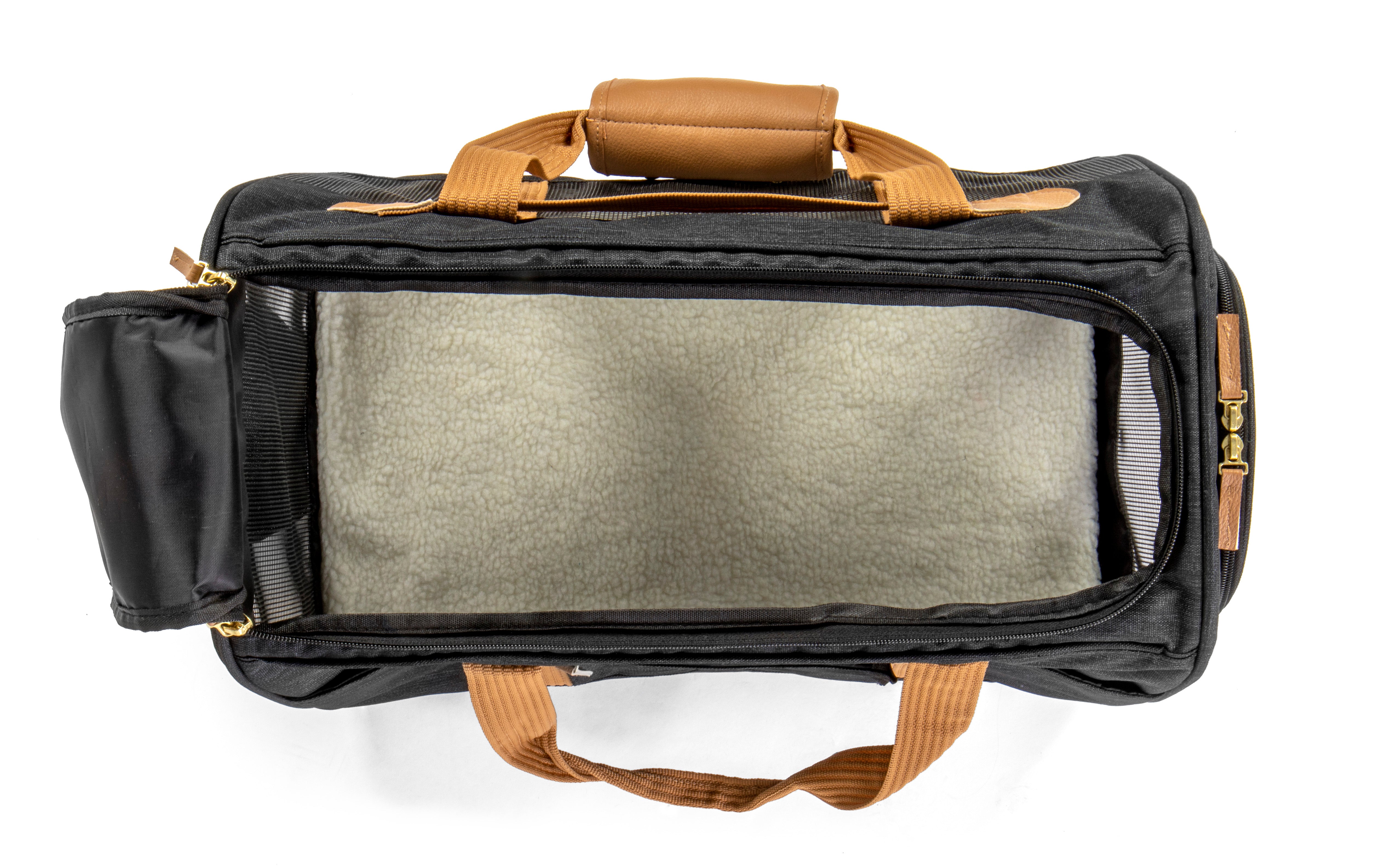 Sherpa Element Airline Approved Pet Carrier， Black and Tan， Large