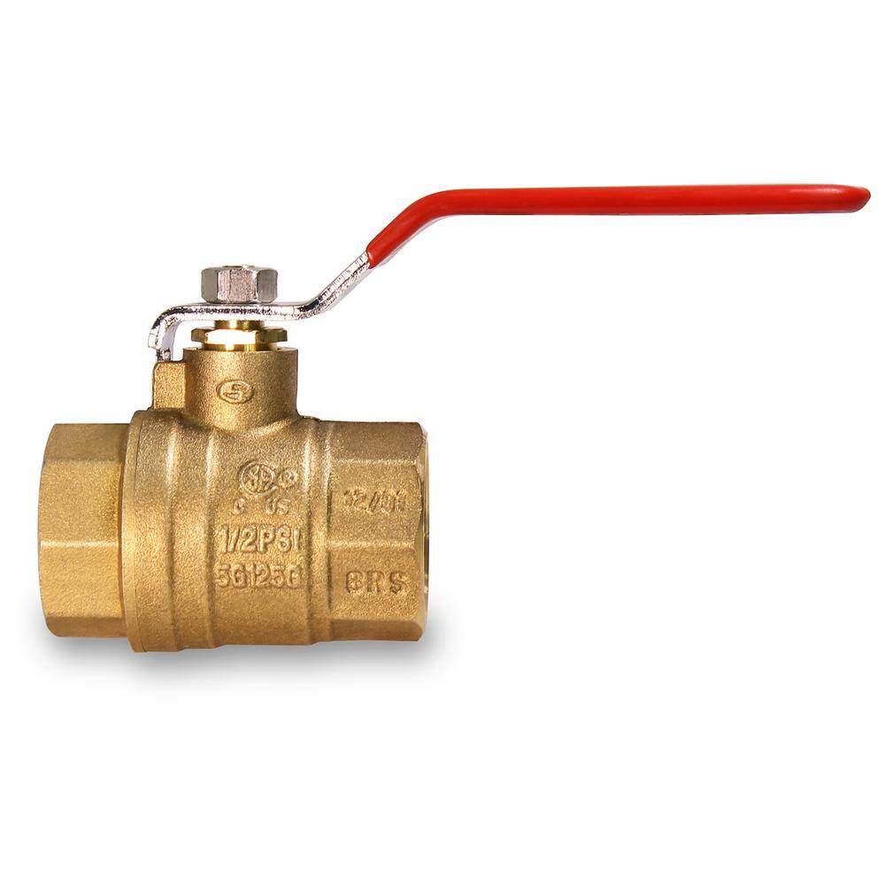 The Plumber's Choice 2 in. Premium Brass Gas Ball Valve with FIP Connections 224522T