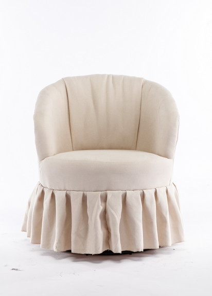 Linen Fabric Accent Swivel Chair Auditorium Chair ...