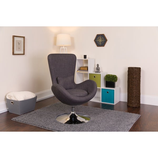 LeatherSoft Swivel Side Reception Chair with Bowed Seat