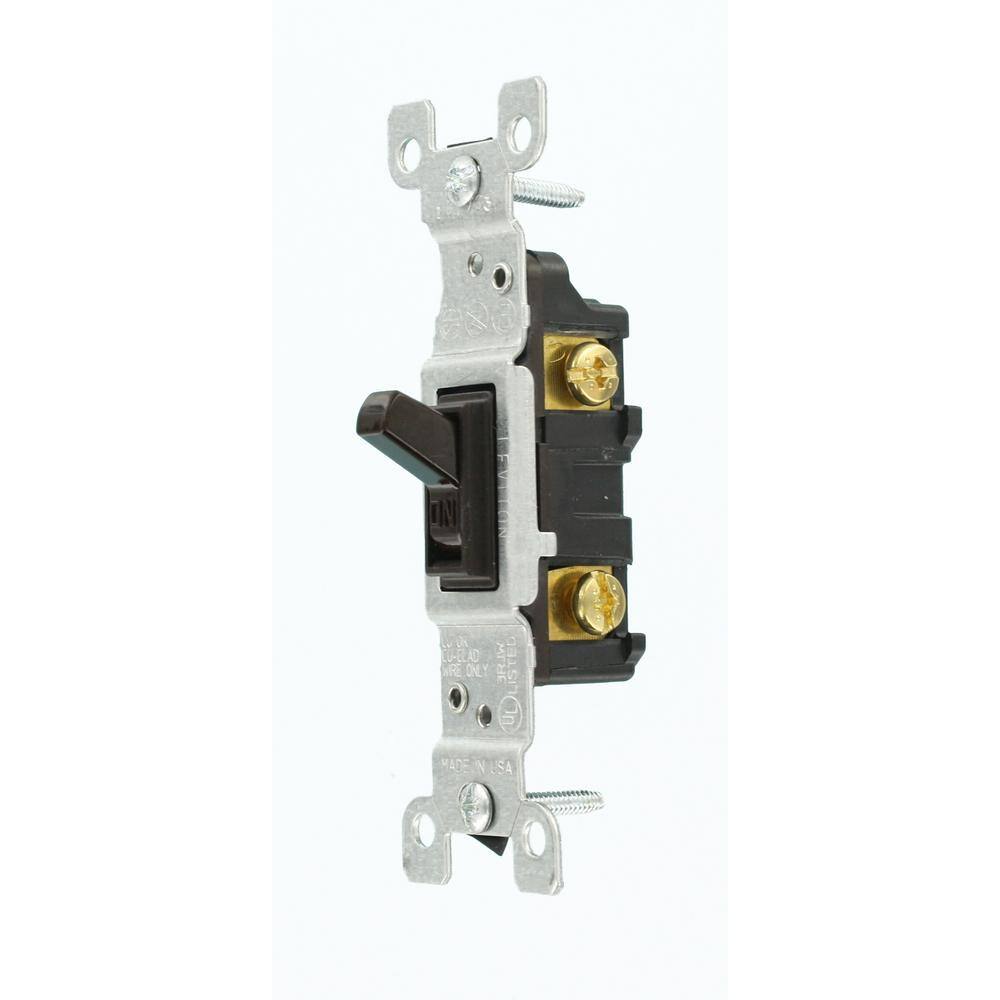 Leviton 15 Amp Residential grade Single-Pole Toggle Switch Black 1451-2E