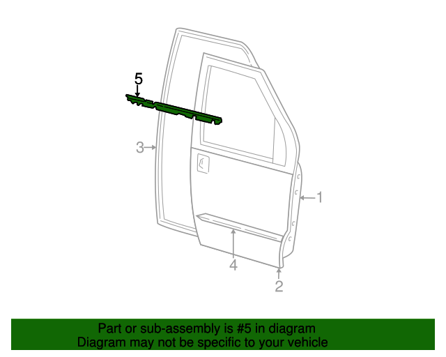 Genuine OE Ford Belt Weather-Strip - 6C2Z-1521452-AA