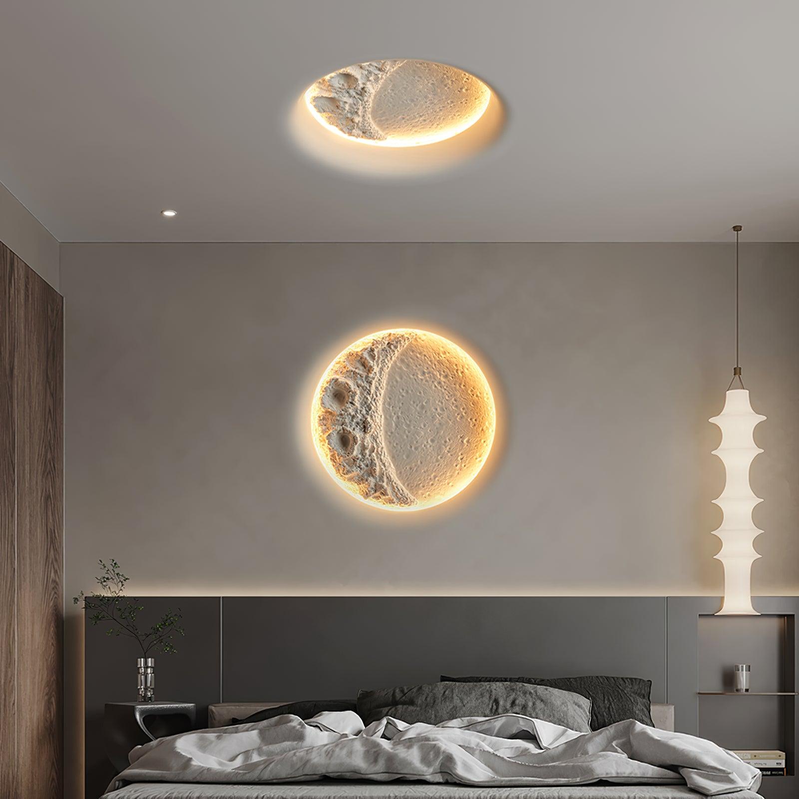 Gypsum Moon Wall Lamp