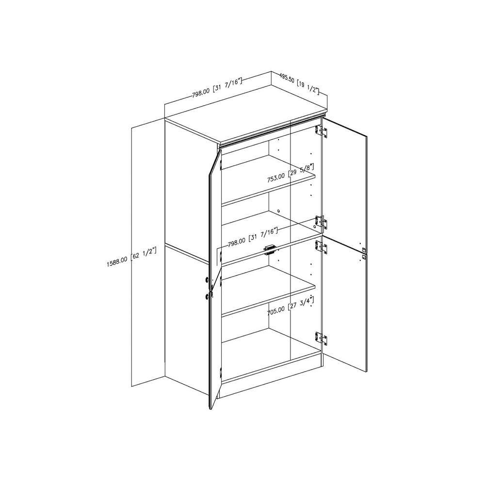 South Shore Morgan Royal Cherry Storage Cabinet 7246971