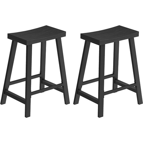 VASAGLE Bar Stools， Set of 2 Bar Chairs， Kitchen Breakfast Bar Stools