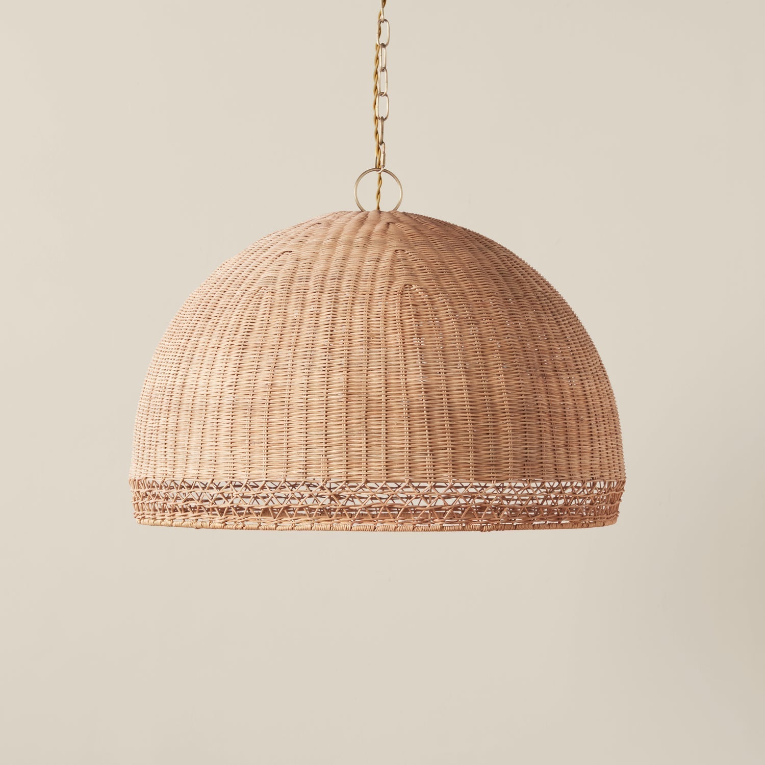 Rattan Mushroom Pendant