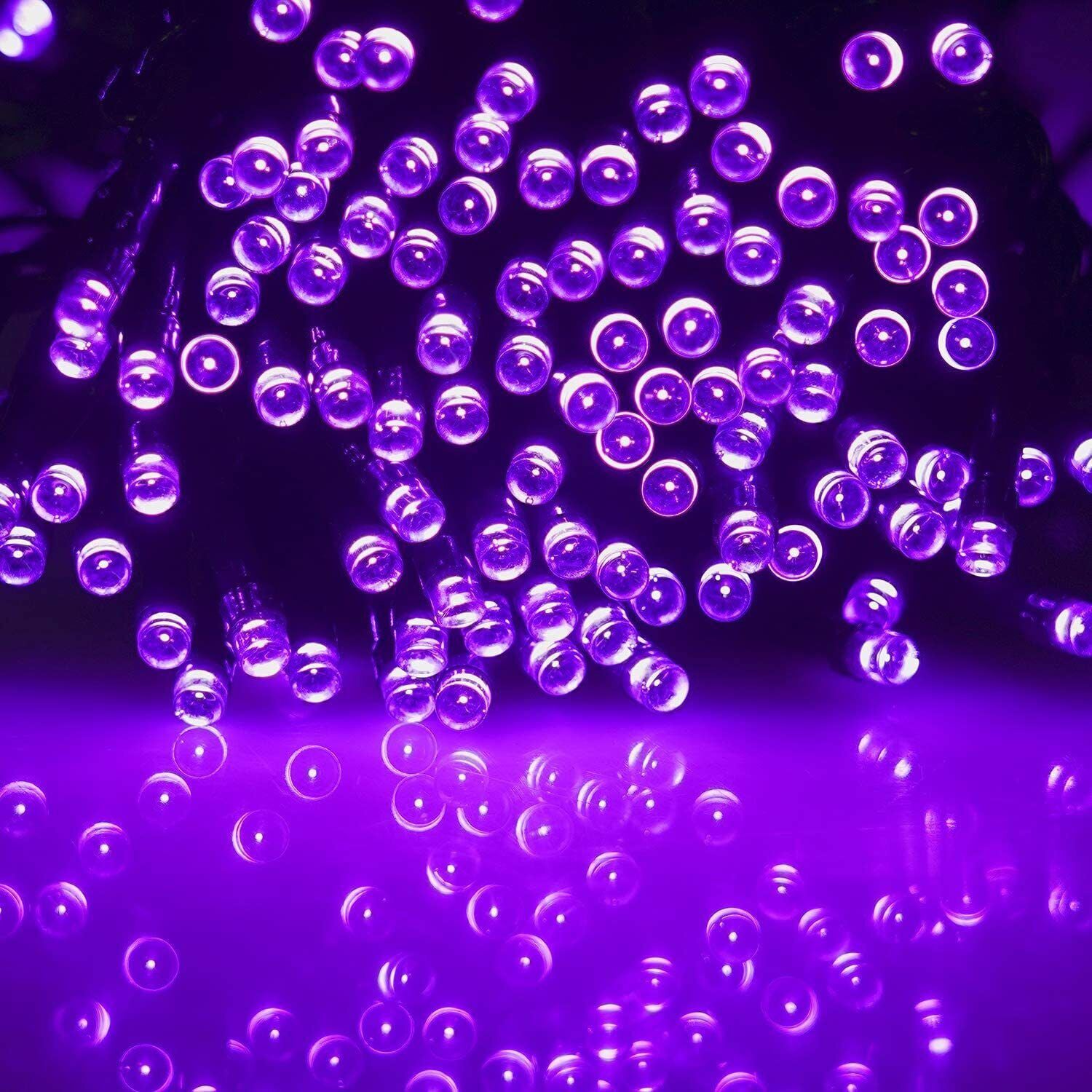 Purple Halloween Lights 100ft 300 LED Outdoor String Lights with 8 Lighting Modes Plug Party Decor