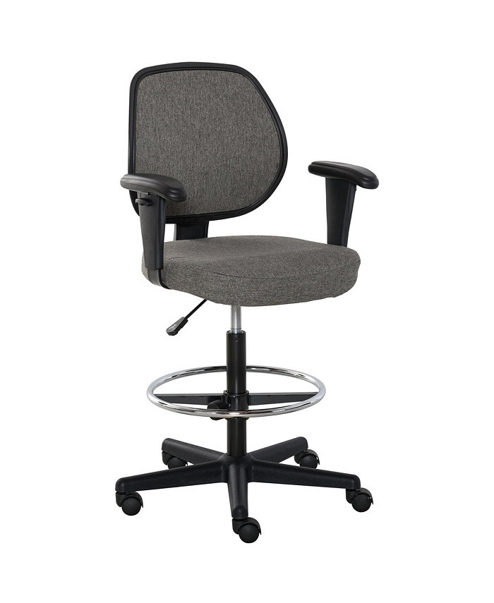 Vinsetto Ergonomic Drafting Desk Chair with Adjustable Foot Ring and Armrest