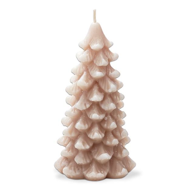 Tag Frosted Pine Tree Candle Blush