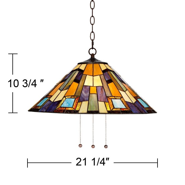 Wide  Style Art Glass Fixture For Dining Room House colors May Vary