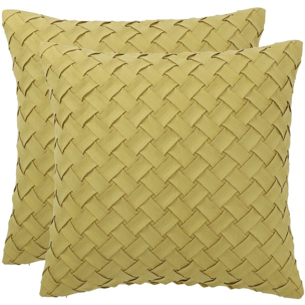 X 18 quot Polyester Stylish Basket Weave Pattern Decorative Pillow Cover Piccocasa