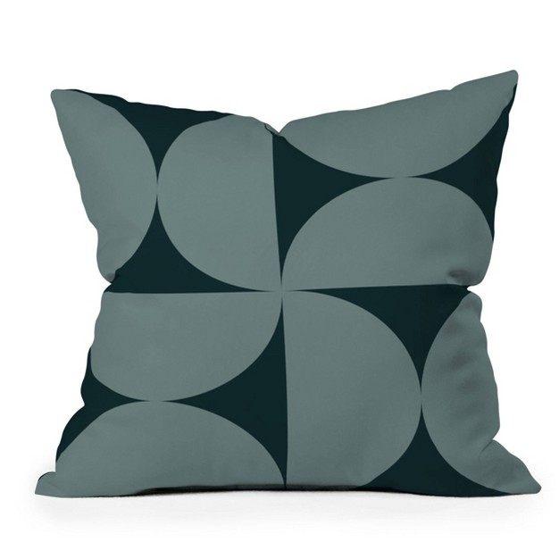 Colour Poems Bold Minimalism Outdoor Throw Pillow Green Deny Designs