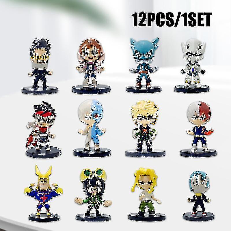 12pcs/set My Hero Academia Cute Figure Toy Anime Pvc Action Figure Toy