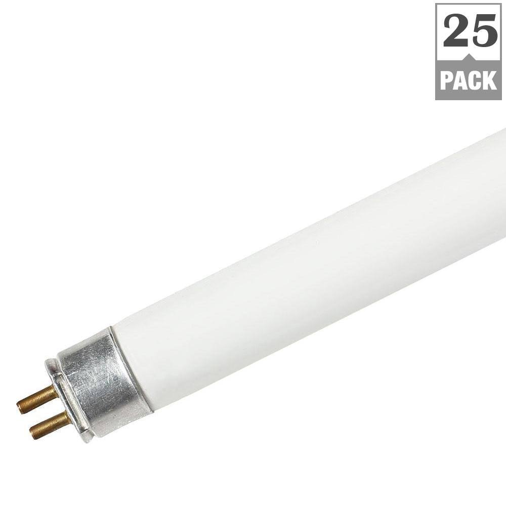 HALCO LIGHTING TECHNOLOGIES 54-Watt Equivalent 25-Watt 4 ft. T5 Linear LED Non-Dimmable Plug  Play Light Bulb Type A Daylight 5000K (25-Pack) 84081 T5FR25850DIR2HOLED 84081