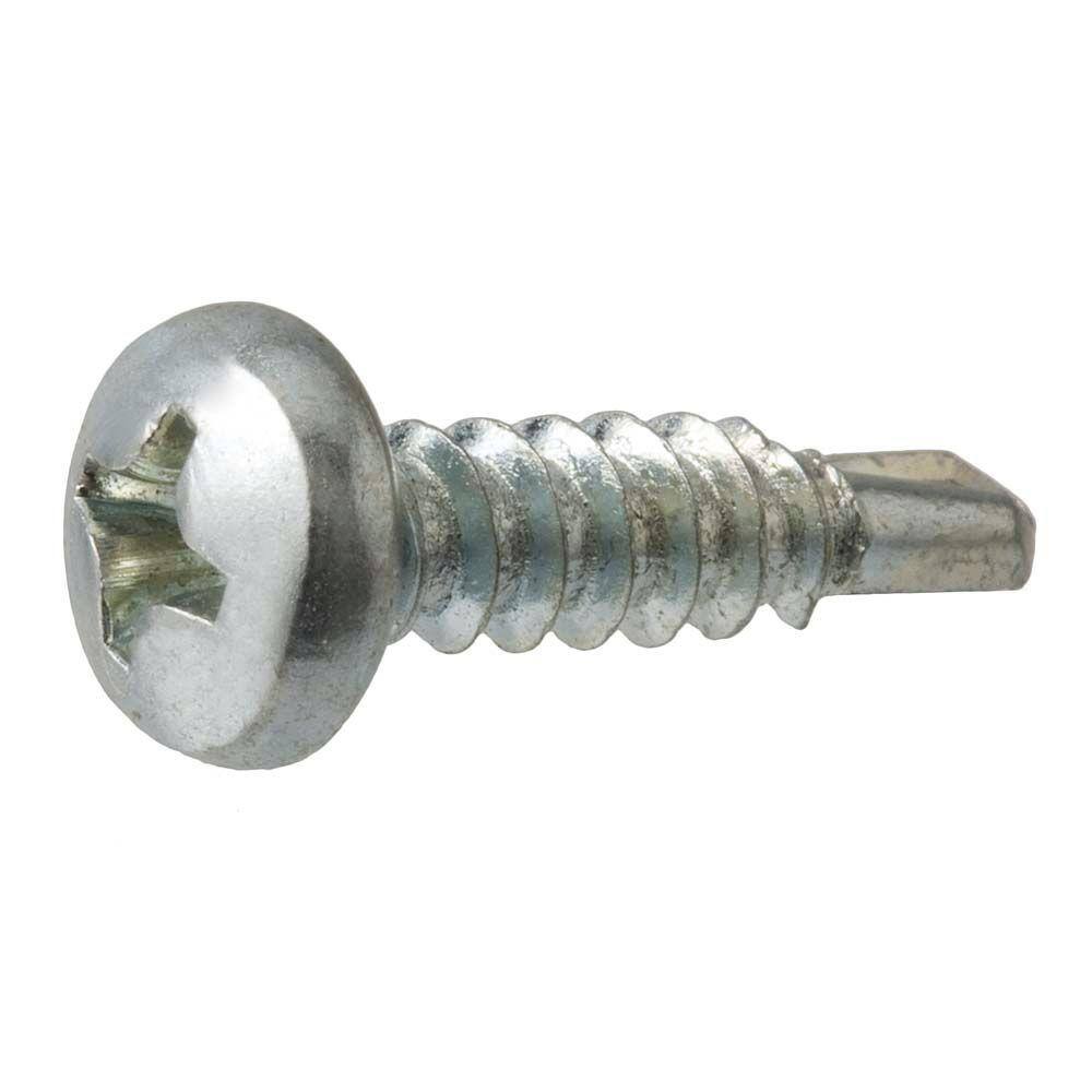 Everbilt #10 x 58 in. Phillips Pan Head Zinc Plated Sheet Metal Screw (100-Pack) 801082