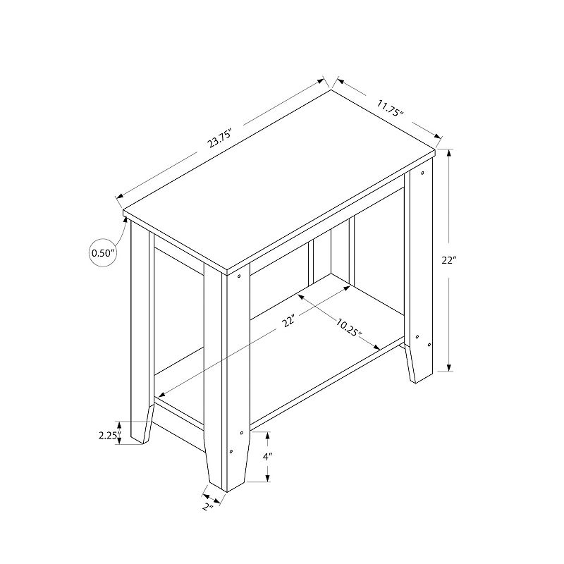 Monarch Contemporary Rectangular Accent End Table